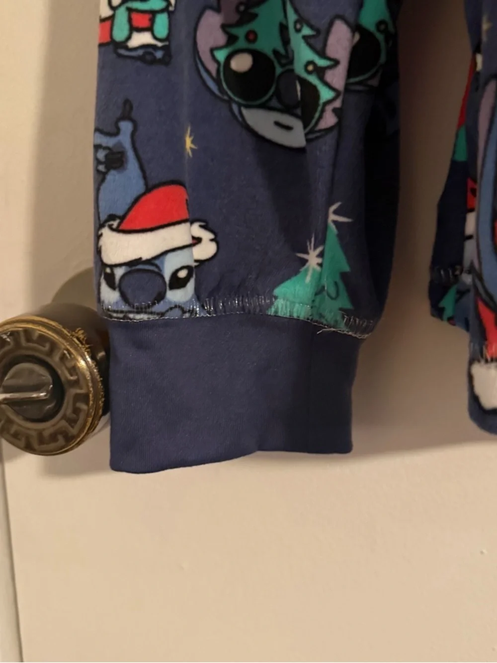 Women’s Blue Christmas Disney Stitch Pajamas Top - Picture 3 of 5